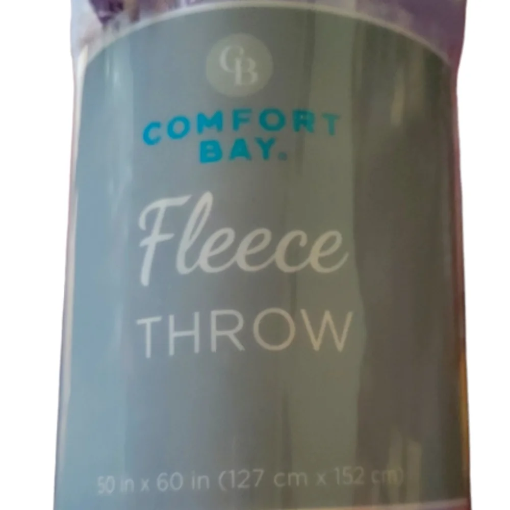 NWT Comfort Bay Butterfly Pastel Sky Blue Plush Throw Blanket 50